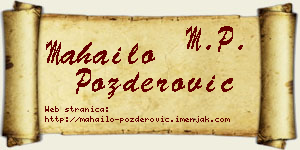 Mahailo Pozderović vizit kartica